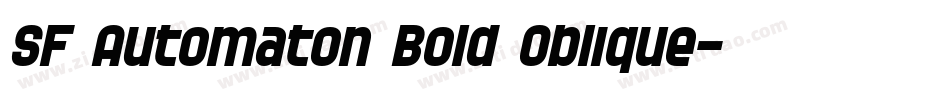 SF Automaton Bold Oblique字体转换